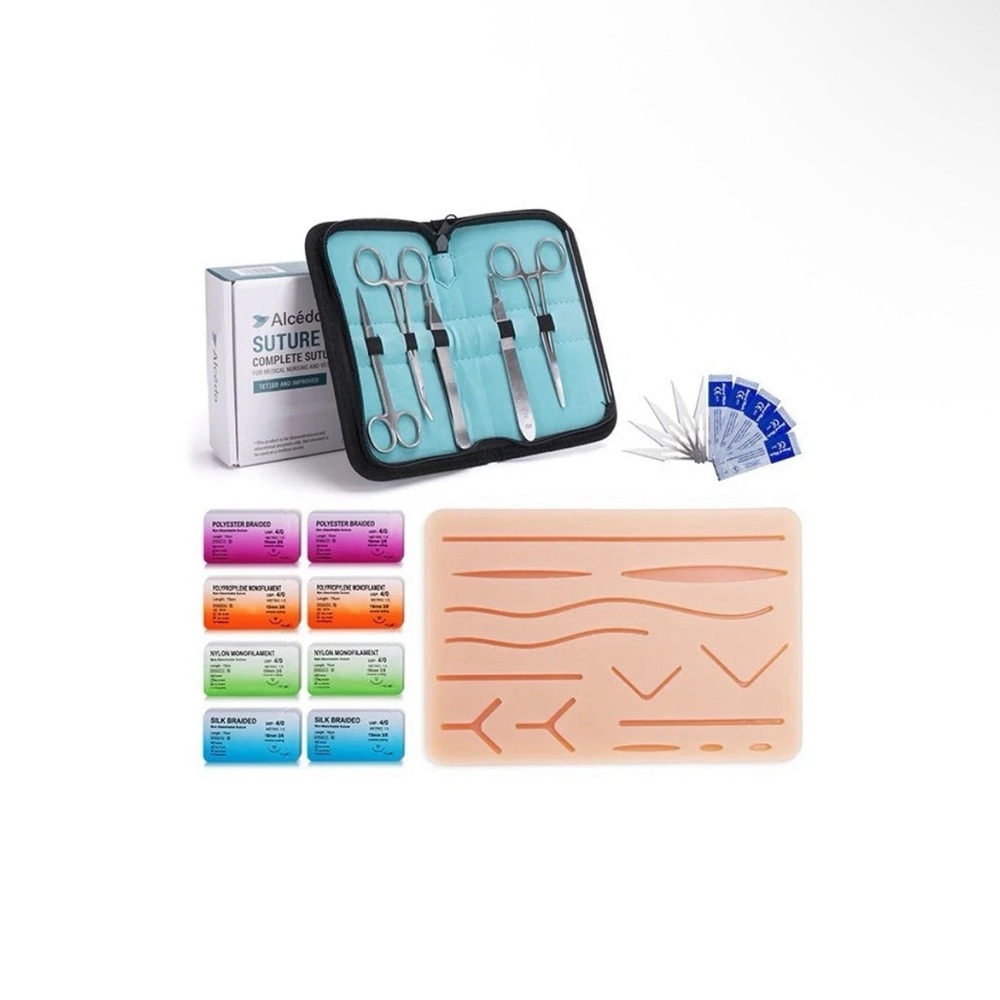 Suture Practice Kit with Blue Case
